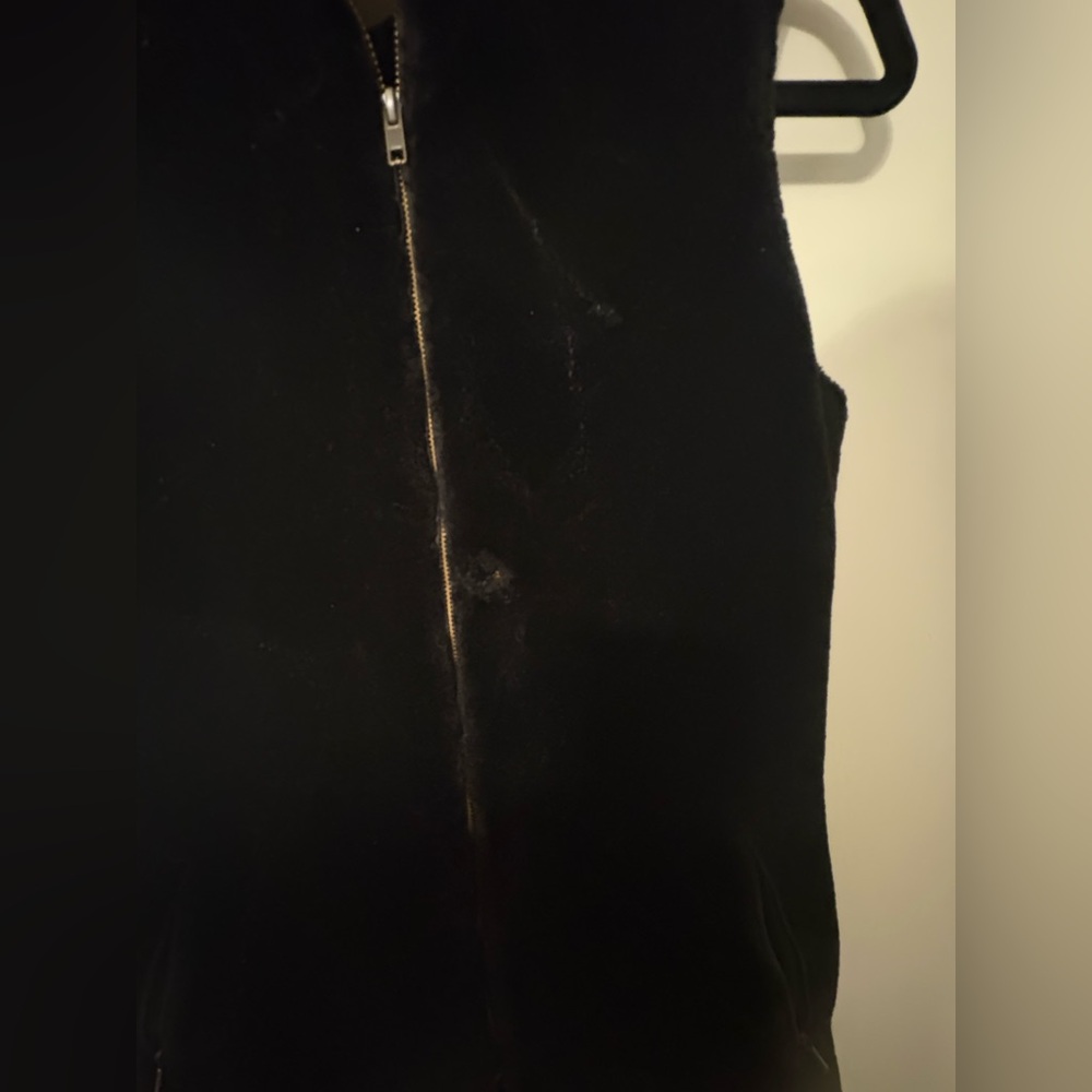 Women's black velvet vest S - Picture 7 of 10